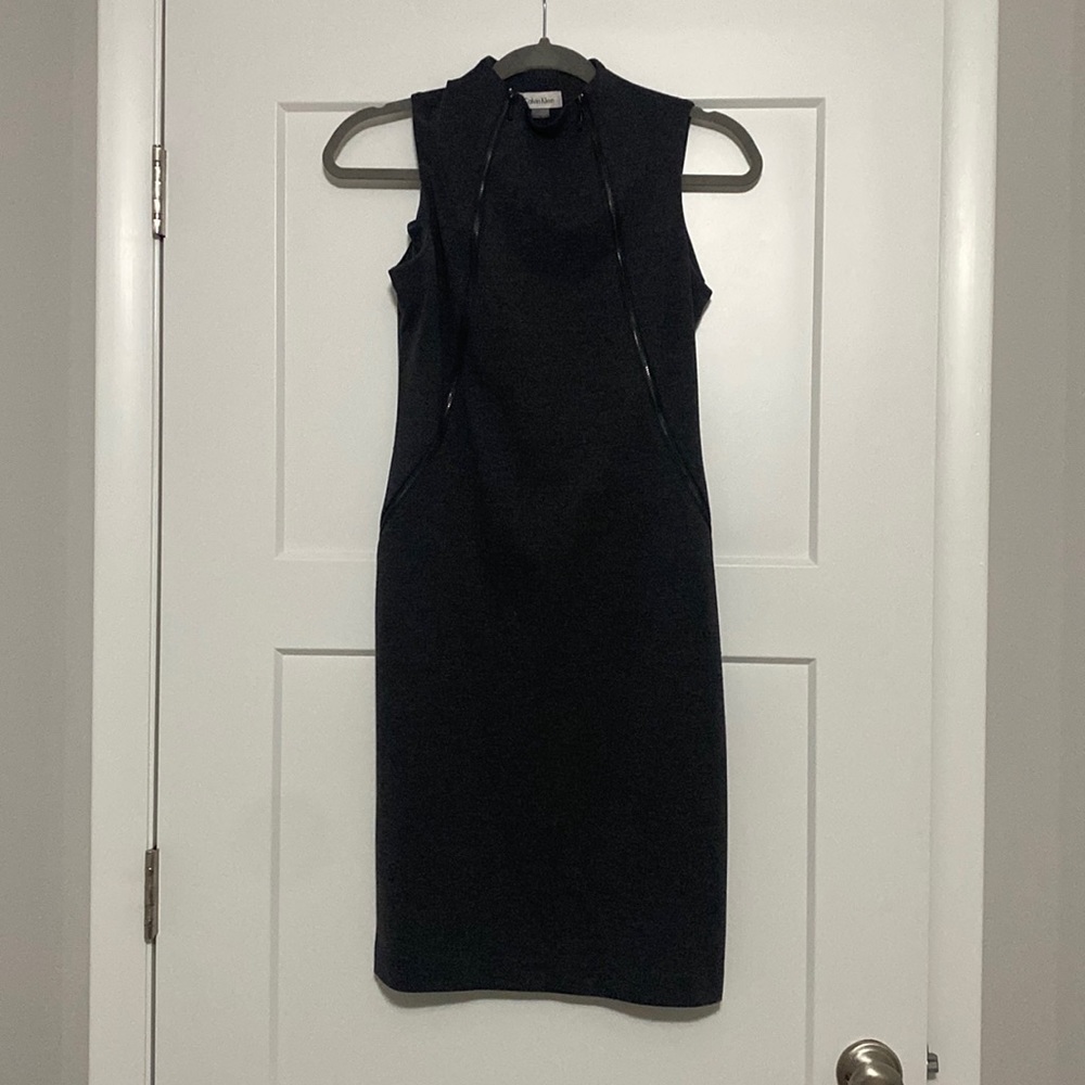 Calvin Klein Charcoal Midi Dress